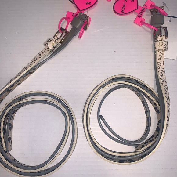 2 sets of 2!! Betsey Johnson belts medium nwt
